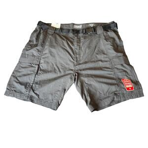 Coleman Mens XL Cargo Shorts 100% Nylon UPF 50 QuickDry Dk Gray Outdoor NWT